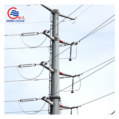 Sıcak Daldırma Galvanizli Elektrik Direği Galvanizli Sekizgen Hizmet