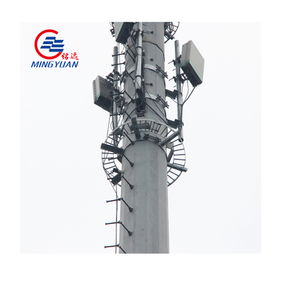 Sıcak Daldırma Galvanizli Sıcak Daldırma Anten Wifi Kulesi Konik Swaged Çelik Boru Direk