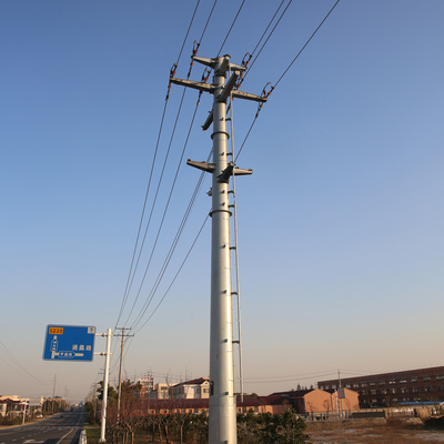 10kv - 220kv Galvanizli Çelik Kule 9m Borulu Elektrik Direği
