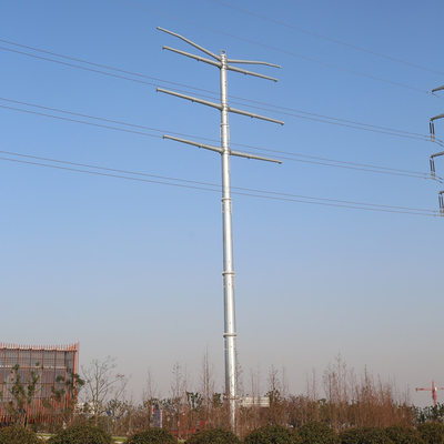 10kv - 220kv Galvanizli Çelik Kule 9m Borulu Elektrik Direği