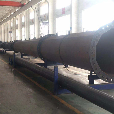 110kv Galvanizli Yüksek Gerilim Elektrik Direği Hexadecagon 9m Utility
