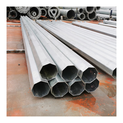 6-12m Çelik Sokak Işık Direği Sıcak Daldırma Galvanizli Sekizgen