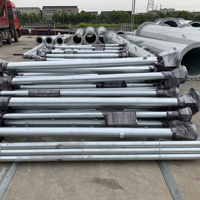 Q345b Galvanizli Kafes İletim Kulesi 10m Çelik Boru Direk