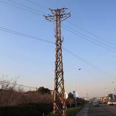 Açılı Galvanizli 220kv İletim Hattı Kuleleri, 10m Yüksek Gerilim Elektrik Kulesi
