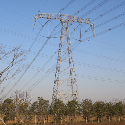 Galvanizli İletim Hattı Elektrikli Kafes Kulesi 120KM / H Sıcak Daldırma Q355B