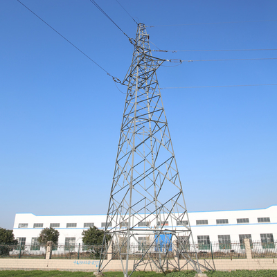 Galvanizli İletim Hattı Elektrikli Kafes Kulesi 120KM / H Sıcak Daldırma Q355B