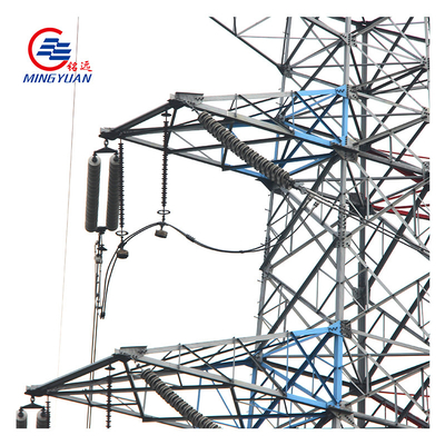 60m Galvanizli Q355B Çelik Q235B çelik Açılı Kule elektrik iletim kulesi açısal kule