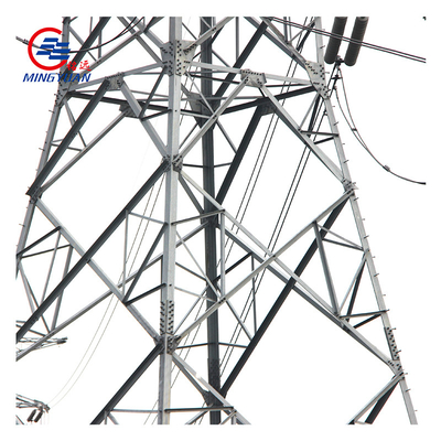 60m Galvanizli Q355B Çelik Q235B çelik Açılı Kule elektrik iletim kulesi açısal kule