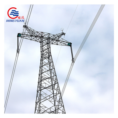 Elektrik hattı için sıcak daldırma galvanizli orta gerilim çelik kule