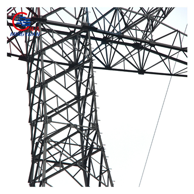 Elektrik hattı için sıcak daldırma galvanizli orta gerilim çelik kule