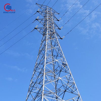 Q355b Galvanizli Yüksek Gerilim Elektrik Güç Kulesi Kafes 220kv İletim Hattı