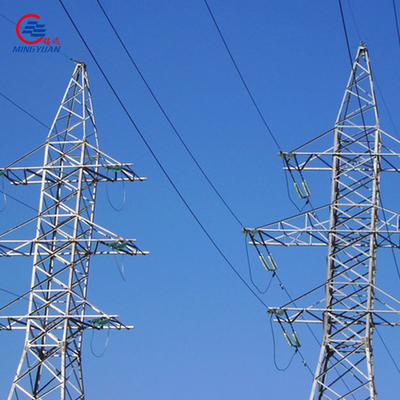 Q355b Galvanizli Yüksek Gerilim Elektrik Güç Kulesi Kafes 220kv İletim Hattı
