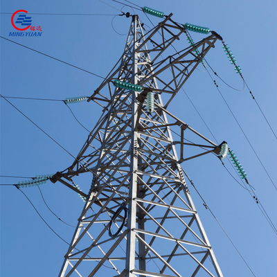 Q355b Galvanizli Yüksek Gerilim Elektrik Güç Kulesi Kafes 220kv İletim Hattı