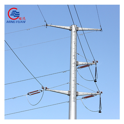 10m 12m Çelik Telefon Direği 15m Q235 Güç İletim Galvanizli