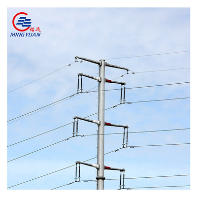 Galvanizli Gr50 Çelik Monopol Yapılar Sıcak Daldırma Elektrik Direği
