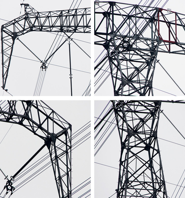 Elektrik Enerjisi Nakil Hattı Çelik Kule Galvanizli Kafes Telekom Açı Kulesi