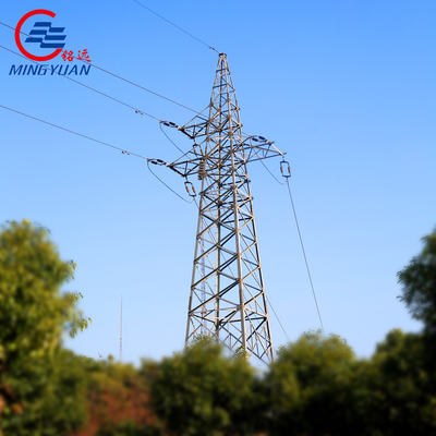 Güç İletim ve Dağıtım Hattı için Q345b Galvanizli Kafes Açılı Çelik Kule