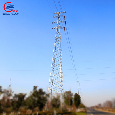Güç İletim ve Dağıtım Hattı için Q345b Galvanizli Kafes Açılı Çelik Kule