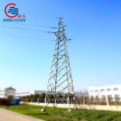 Dağıtım Hatları 60m İçin Sıcak Daldırma Galvanizli Metal Borulu Elektrik Direkleri Q355B