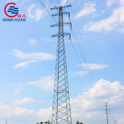 Dağıtım Hatları 60m İçin Sıcak Daldırma Galvanizli Metal Borulu Elektrik Direkleri Q355B