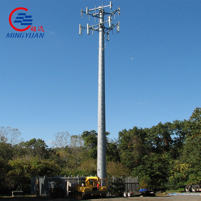 Tubular Çelik Monopole Telekomünikasyon Kulesi 30m Galvanize