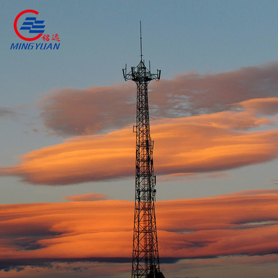 Dikey Monopole Telekomünikasyon Kulesi Anten Düğüm Çaplı Çelik